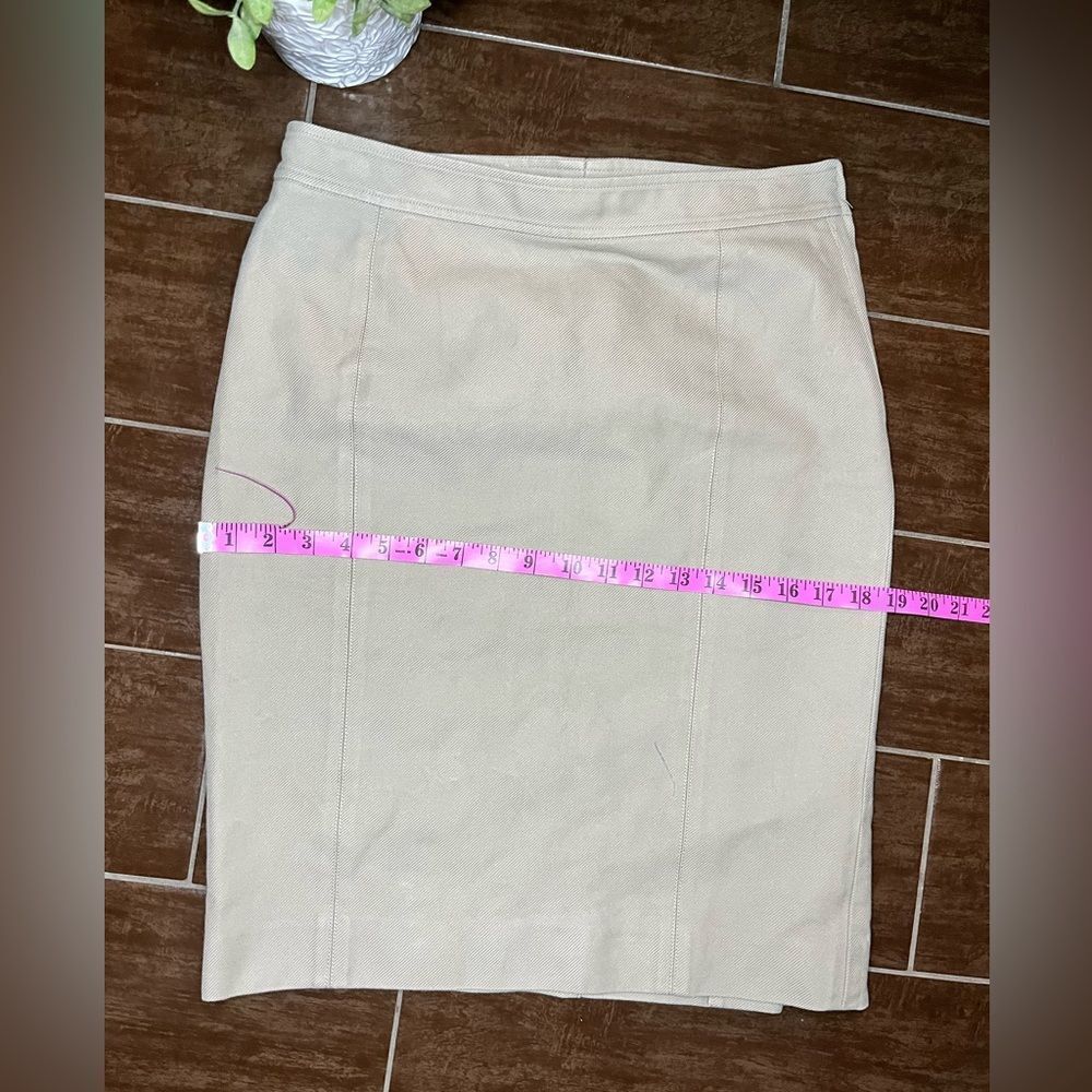 Yves Saint Laurent beige denim pencil skirt - Picture 6 of 6